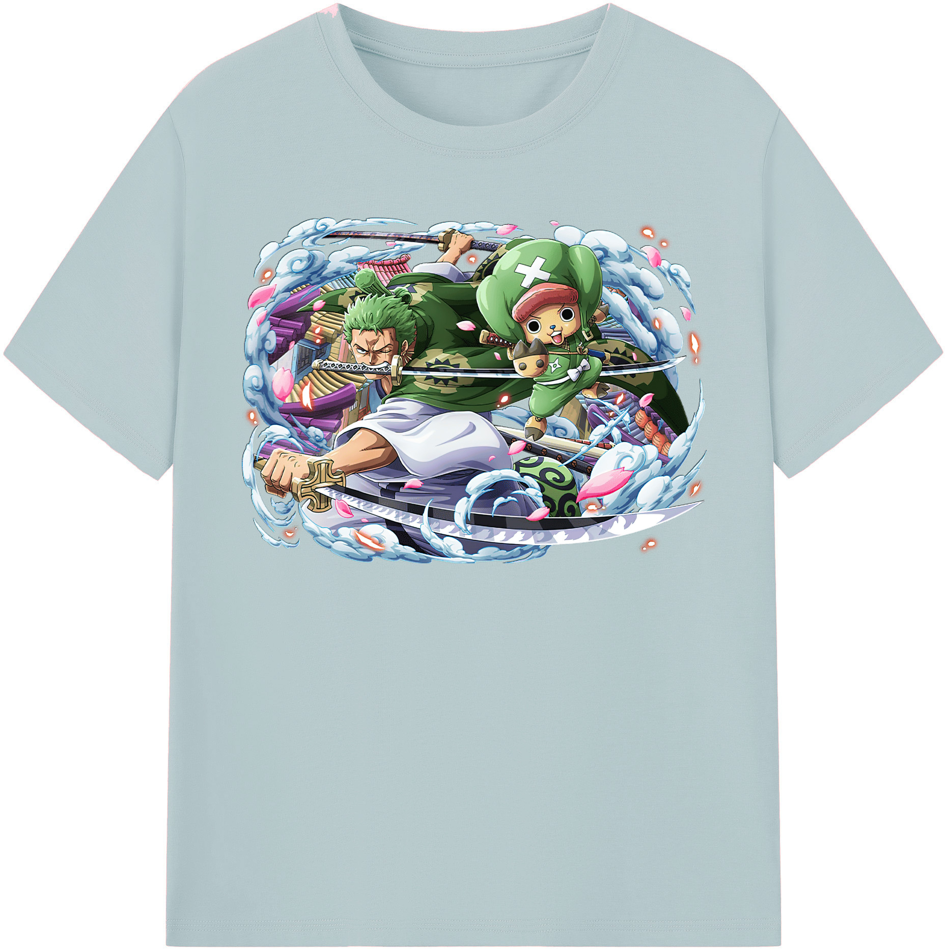 ワンピース ロロノア・ゾロ ONE PIECE Roronoa Zoro 綿100％半袖Tシャツ（フロントプリント）